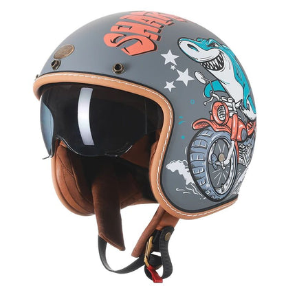 Capacetes Cyril para Motocicletas Acessórios 3/4 Abertos Leves Certificado DOT Segurança Retrô Cascos Moto Capacete