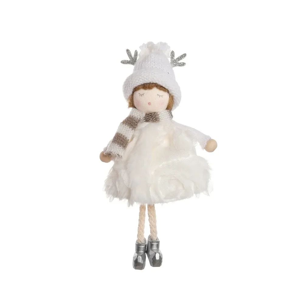 Christmas plush antlers angel girl pendant Christmas tree pendant creative doll pendant gift