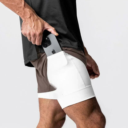 Shorts Masculino Dragon Ball Camada Dupla Son Goku Verão Anime Japonês Falso Duas Peças Esportivo Fitness Secagem Rápida
