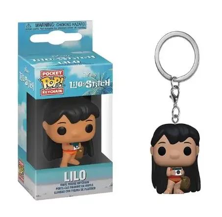 Novos 22 Estilos Funko Pocket Pop Chaveiros Mickey Mouse Minnie Pato Donald Stitch Angel Elvis TIKI Lilo Scrump Bonecos de Vinil