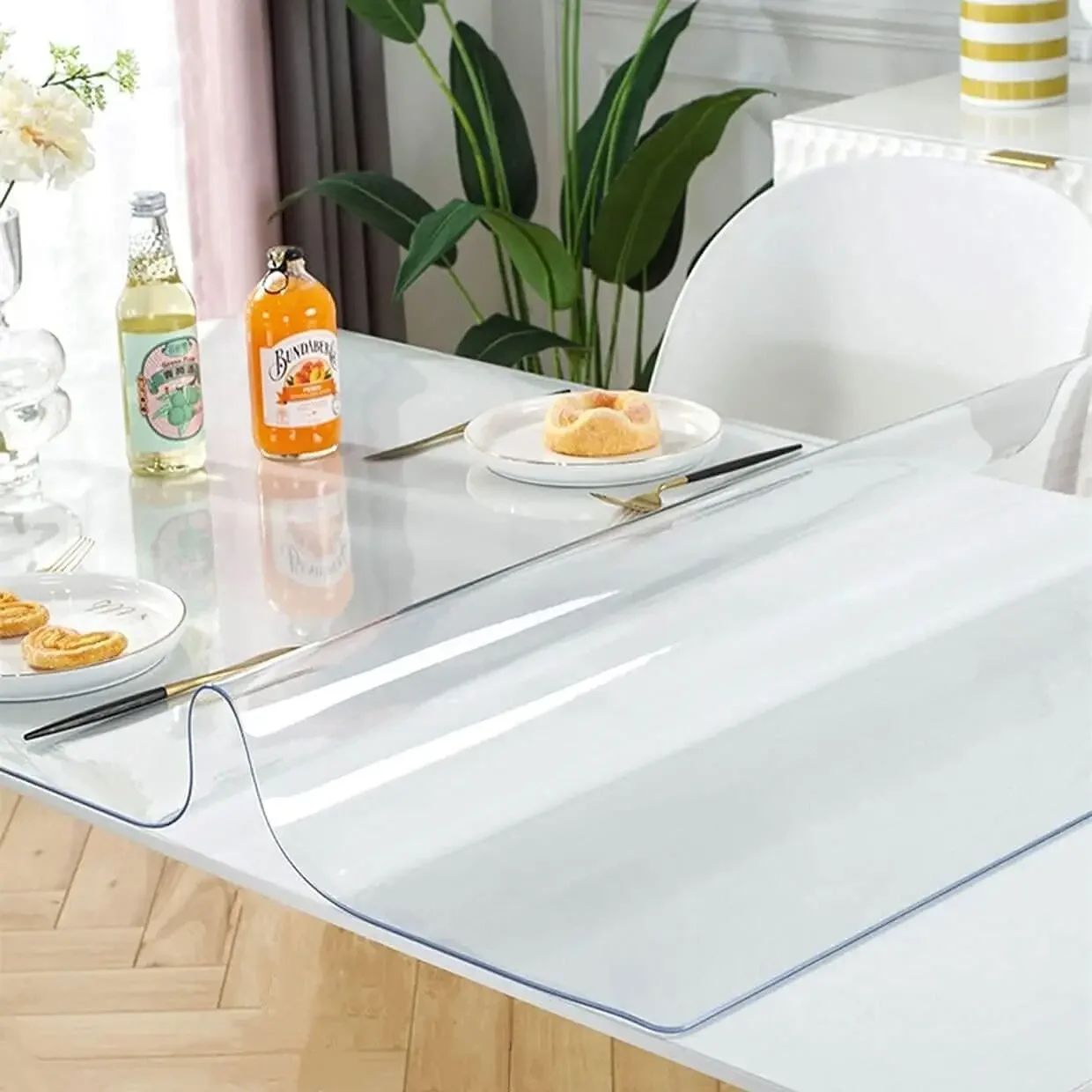 Rectangle Clear Desk Mat, Waterproof & Easy Cleaning for Office Dresser Night Stand Clear Table Protector
