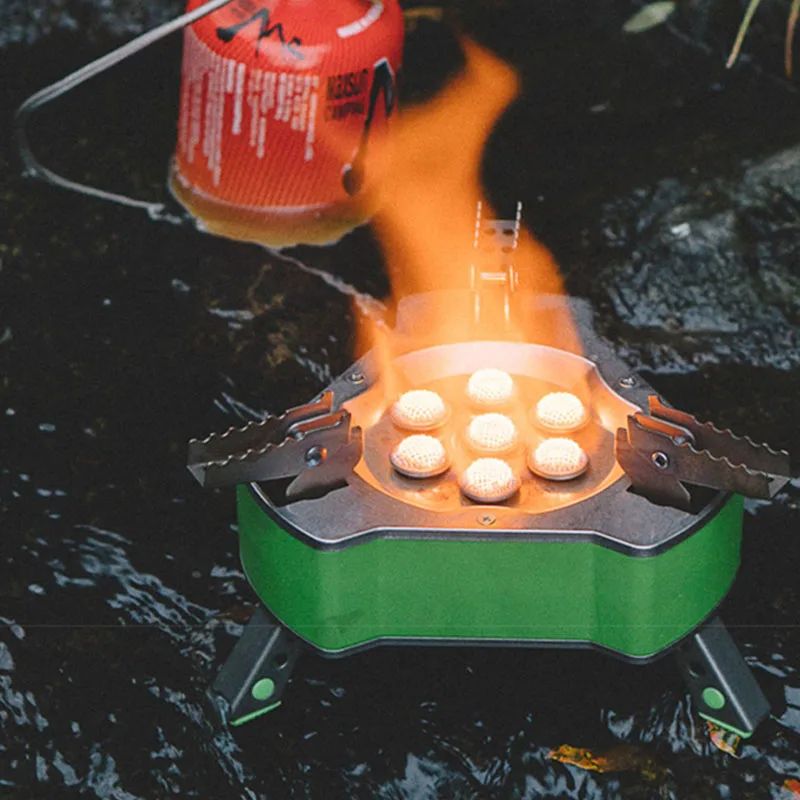 Fogão a Gás Portátil para Acampamento Durável Tipo Tanque, Fogão Elétrico de Sete Estrelas, Fogão de Gás Portátil para Acampamento, Tanque de Gás Butano para Camping, Acampamento ao Ar Livre, Fogão a Gás