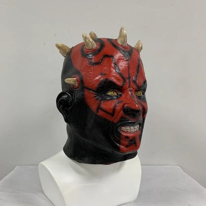 Jedi Knight Sidious Lightsaber Sith Alien Darth Maul Mask Halloween Mask Science Fiction Movie Props Darth Maul Cosplay Masques