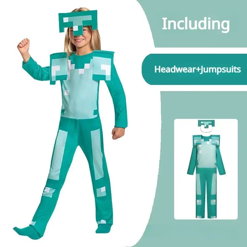 Game My World Role Play Holiday Party Pixel Costume Toy Mc Boys Girls Set Diamond  Christmas Gift Stage Costume