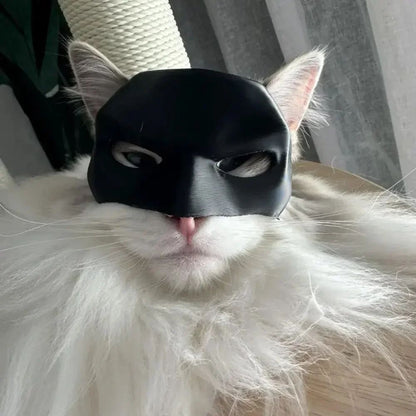 2026-Bat Cat Avenger Mask Black Matte Bat Mask Superhero Pet Toys Cat Bat Pet Man Mask for Cat and Dogs Spooky Make-up Party Toy