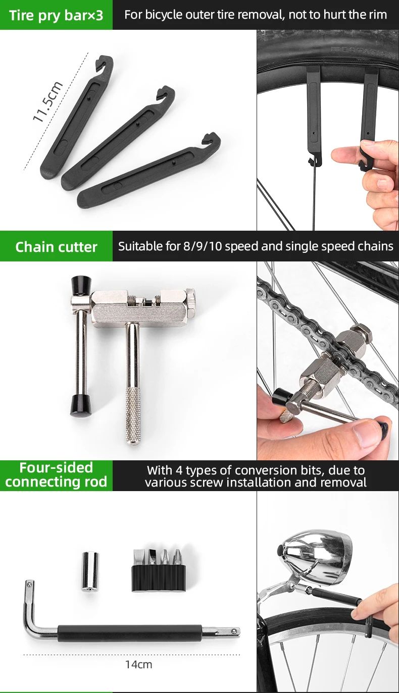 ROCKBROS Kits de Ferramentas para Reparo de Bicicleta 44 em 1 Profissional Multifuncional para Bike Conjunto de Chaves Ferramentas de Ciclismo