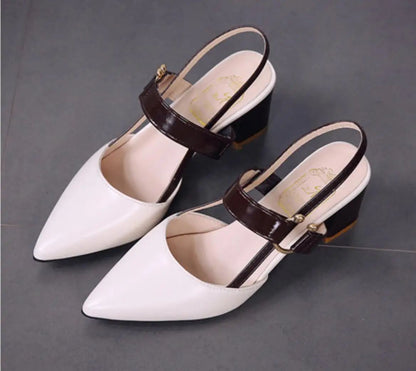 Women's Shoes Trend 2024 Shoe Genuine Leather Medium Heel Block Heels Mirror Luxury Designer Chunky Sandals Ladies Sexy Sandal