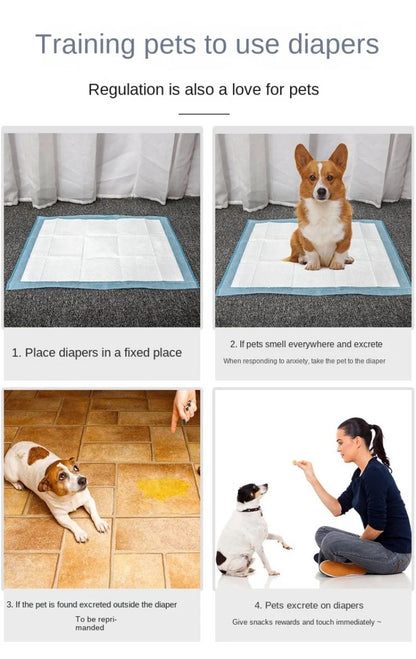 100/50/40/20 PEÇAS Fraldas Absorventes para Cães Tapetes Higiênicos Descartáveis para Filhotes Super Absorventes com Superfície de Secagem Rápida para Suprimentos de Cães