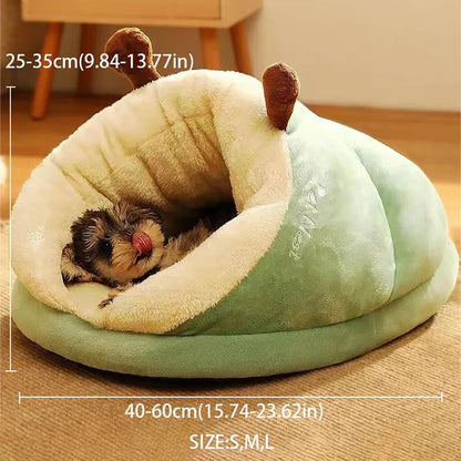 Cama de Canil Pequena Quente de Inverno para Cães, Respirável, em Forma de Chinelos Fofos, Saco de Dormir para Gatos, Casa para Animais de Estimação Dobrável e Lavável
