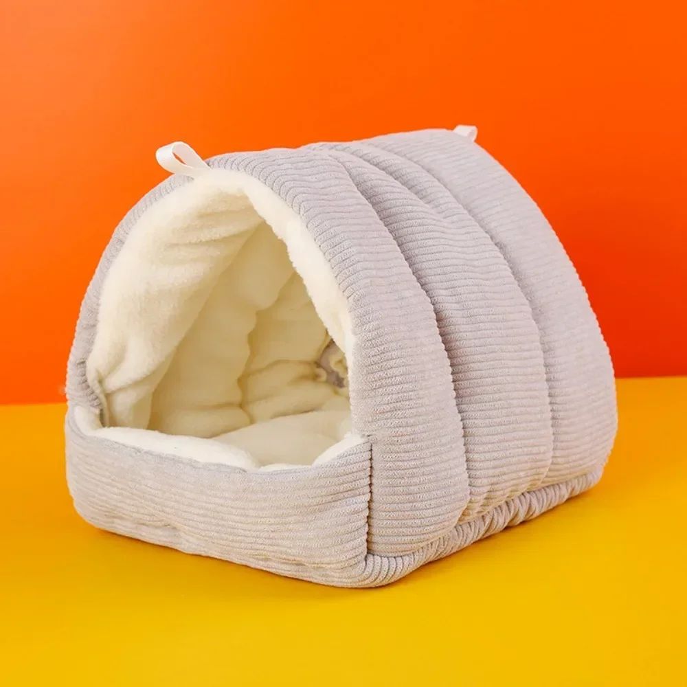 Parrot Cotton Nest Bird Cage Mini Hammock Cage Plush and Thickened Winter Bird Cotton Nest Hut Tent Bed Hanging Cave Pet Items