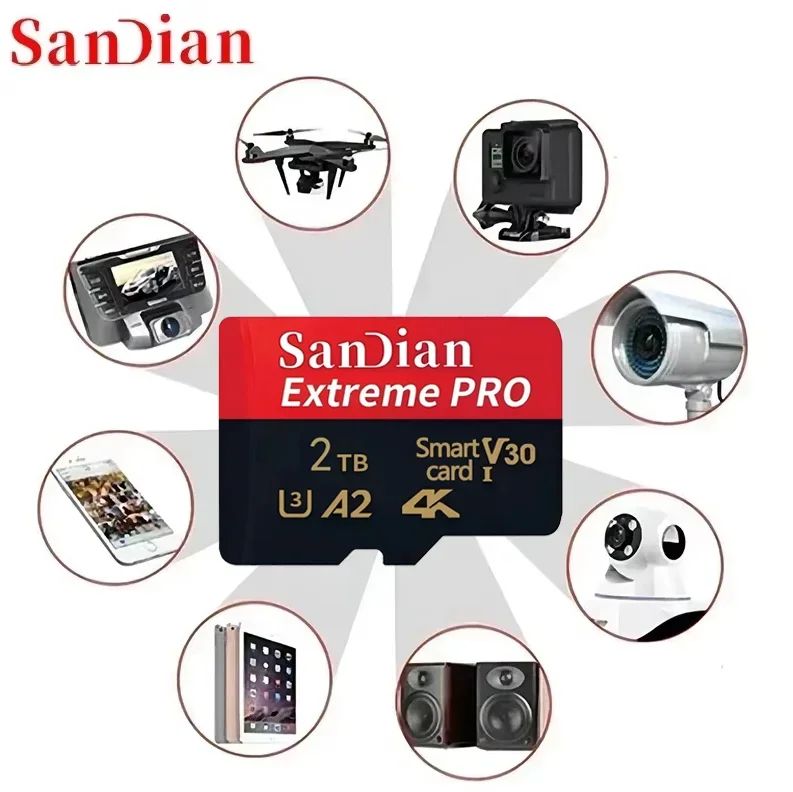 High Speed Micro TF/SD 512GB Original TF Flash Card 1TB SD Card 128GB 256GB High Capacity Memory Card for Laptops/PC/MAC/Phones