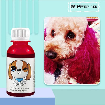 Pasta de Tintura para Pelos de Animais de Estimação Duradoura para Cães, Pasta de Tintura de Poodle Bichon, Removedor de Manchas Coloridas em Pó 100ML