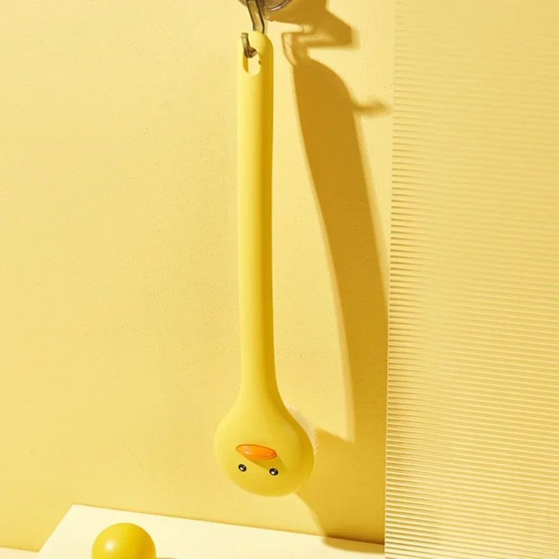 Cute Duck Long Handle Bath Brush Soft Bristles Bath Brush Skin Massager Shower Scrubber Exfoliation Body Cleaning Brush Bathroom