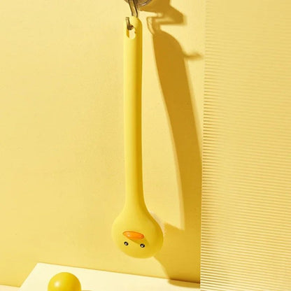 Cute Duck Long Handle Bath Brush Soft Bristles Bath Brush Skin Massager Shower Scrubber Exfoliation Body Cleaning Brush Bathroom