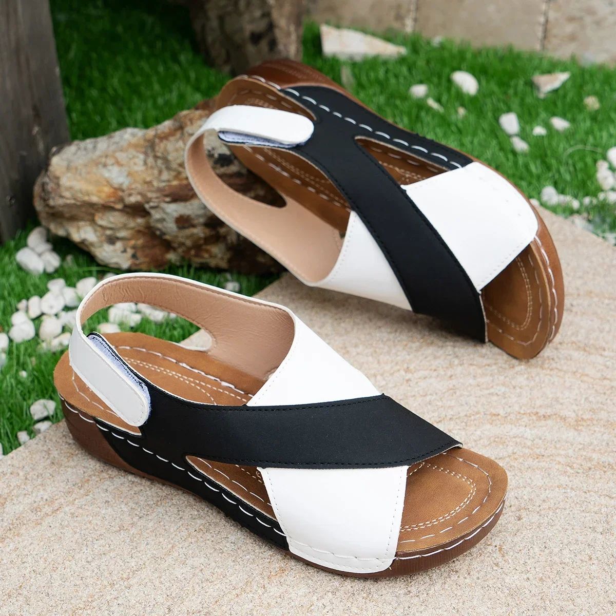 Women Wedges Sandals Summer New Fashion Sandals Lightweight Casual Sandals Shallow Outdoor Beach Shoes Women Sandalias De Mujer