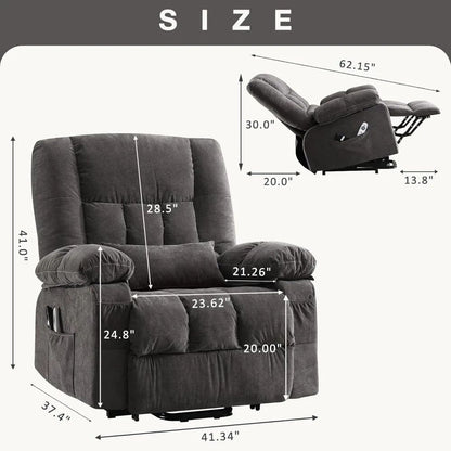 Power Lift Recliner Chair Recliners for Elderly with Heat and Massage Recliner Chair for Living Room with Infinite Position