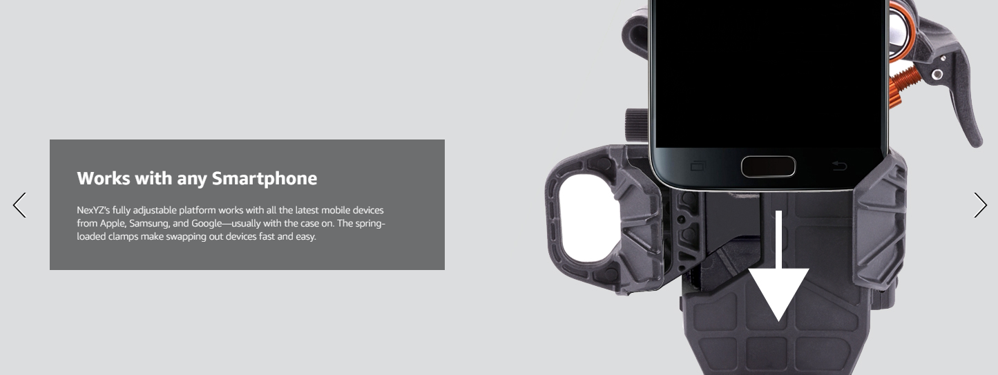 Adaptador universal para smartphone Celestron NexYZ de 3 eixos adequado para telescópios astronômicos, binóculos, microscópios e miras.