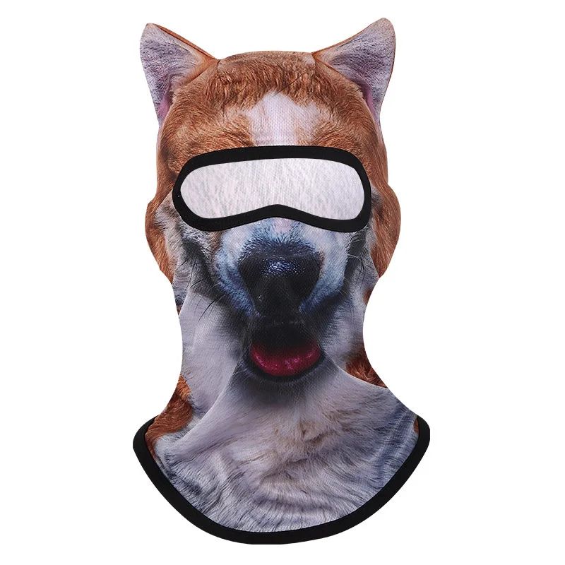 3D Cat Mask Dog Tiger Cosplay Balaclava Motorcycle Full Face Hood Mask Skiing Hat Helmet Cute Headgear Hat Halloween Party Masks