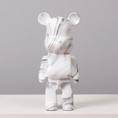 Estátua Urso Graffiti 27cm Bloco Tinta Urso Decoração Enfeites de Resina para Desktop Decoração de Casa Sala de Estar Urso Escultura de Chão Presentes