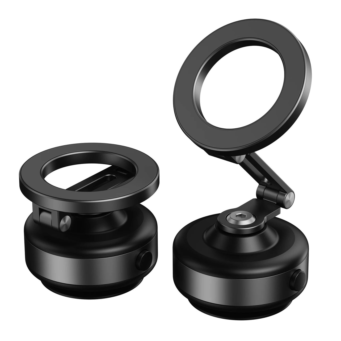 Suporte Veicular Magnético com Adsorção a Vácuo para Celular Dobrável Rotação 360 Graus Liga de Alumínio Adequado para Smartphones