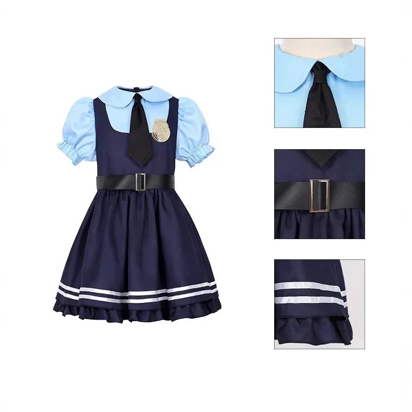 New Animal Judy Hopps Halloween Cosplay Costume For City Rabbit Police Officer Zoo Costume Fancy Dress Up Gifts Adult Children