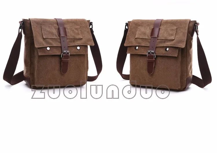 Retro Men Messenger Bags Vintage Canvas Handbags Leisure Work Travel Bag Man Business Crossbody Bags Briefcase For Male Bolsas
