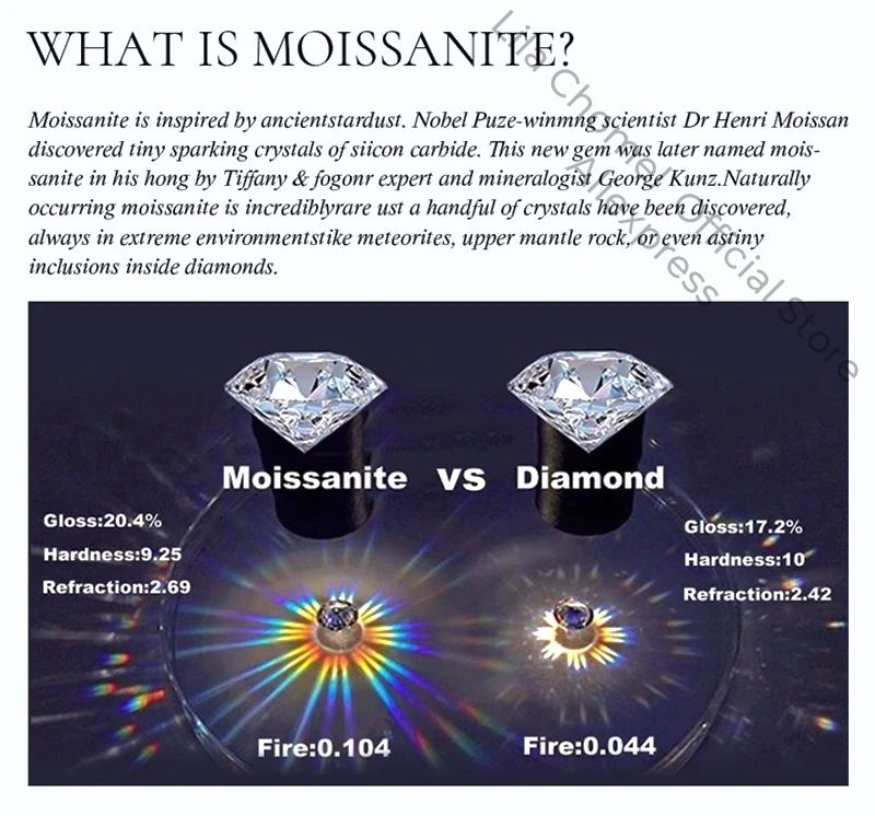WOMEN Valentine's Day Platinum PT950 Wedding Necklaces 1/2CT VVS1 D Color Moissanite Diamond Pendant Girlfriend Birthday Gift