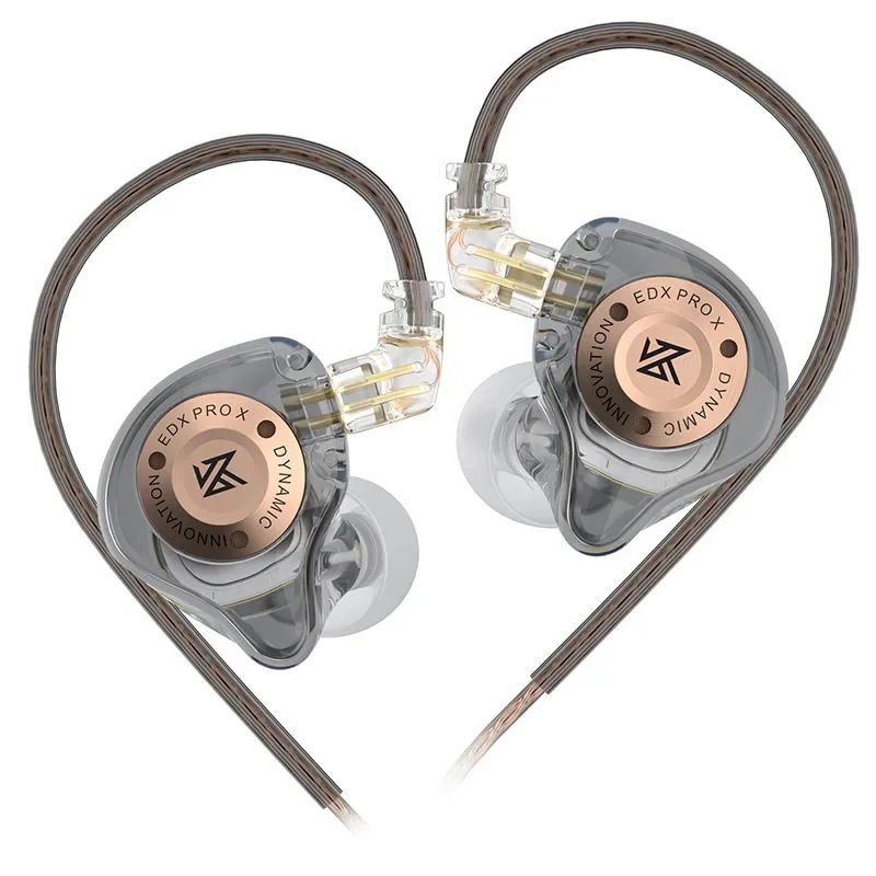 Fone de ouvido dinâmico KZ EDX PRO X HIFI Bass Earbud Esporte Música Cancelamento de Ruído Headsets Cabo 2 pinos KZ ZSTX ZSN PRO X EDC EDA ZVX