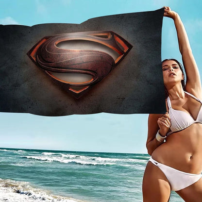 Science Fiction Film S-Superman Microfiber Beach Towel Absorbent Quick Dry Soft Yoga Swimming Resort Mountain Climbing Towel