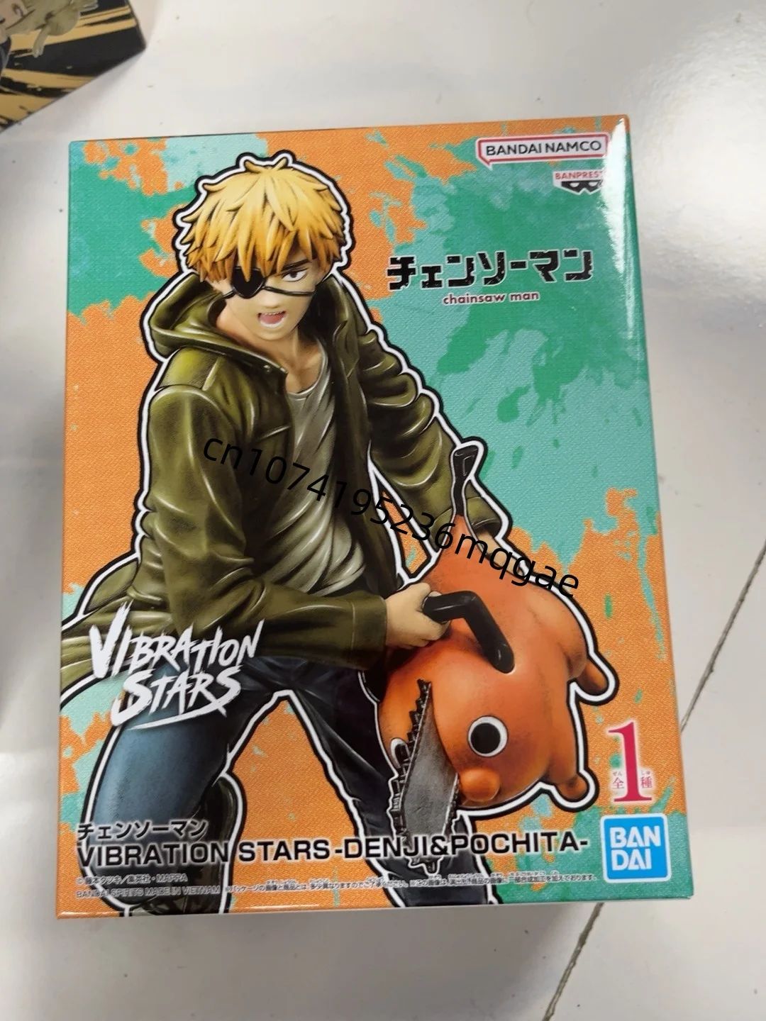 Em estoque Bandai Banpresto Original Chainsaw Man VIBRATION STARS Power Denji Figure Enfeites Coleção Modelo Personagens de Anime Fofo
