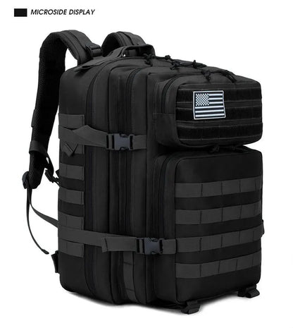 Mochila Tática Militar de 60L Masculina para Viagem, Grande Capacidade, Impermeável, Esportiva ao Ar Livre, Bolsas Multifuncionais