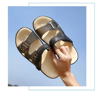 Summer Sandals Men Slippers Outdoor Beach Casual Shoes Zapatos De Hombre Indoor Durable Anti Slip Peep Toe New
