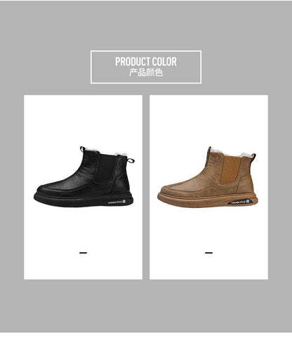Men's Winter Boots and Cold-proof Boots 2025 Men's Winter High-quality Warm High-top Cotton Shoes Outdoor Thick-soled Snow Boots