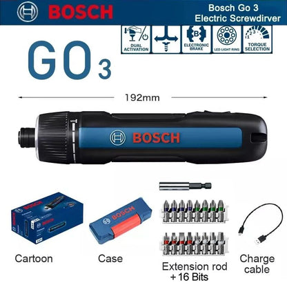 Parafusadeira Elétrica Bosch GO 3 3.6V 5Nm Parafusadeira Recarregável sem Fio GO3 Bosch Ferramenta Elétrica Multifuncional