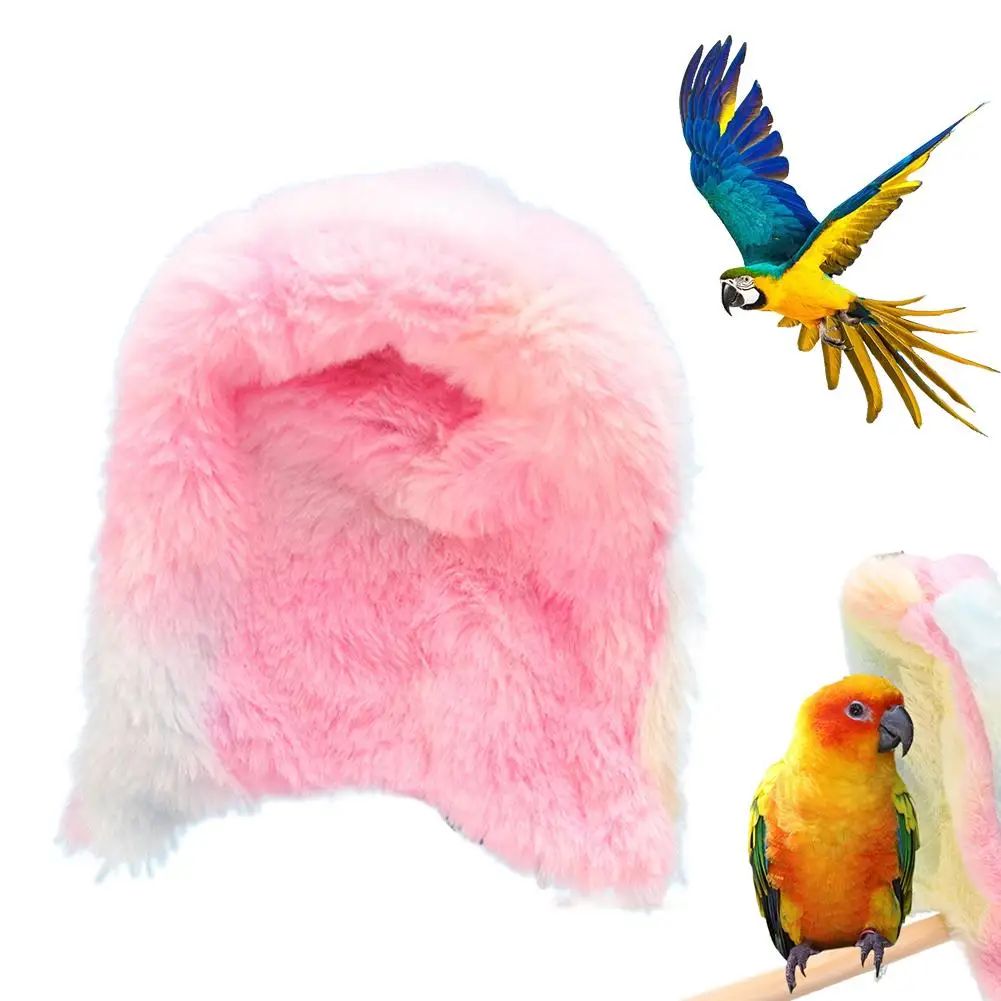 Rede de Pelúcia Macia para Pássaros, Rede de Inverno à Prova de Vento para Papagaios, Rede Quente para Pássaros, Toca, Ninho, Tenda, Cama, Xale de Periquito, Gaiola Hangi X6O1
