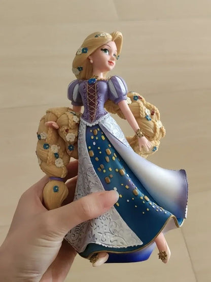 2025 20cm Disney Personagem Frozen Elsa Anna Branca de Neve Rapunzel Boneco de Resina Anime Decoração Modelo Coleção Menina Brinquedos Presente Infantil