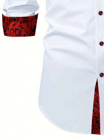 Bolubao Men White Shirt Fashion Brand New Patchwork Long Sleeve Smart Casual Elastic Four Season Male Dress Shirt