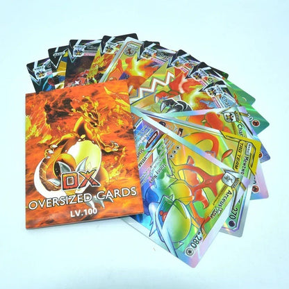 Pokemon 21*15cm Cartas Grandes Arco-Íris Pacote Vstar Letras Gigantes Jumbo Espanhol Alemão Francês Vmax GX Arceus Charizard Carta Rara