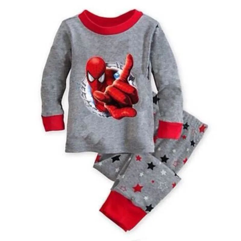 2Pcs/set Spiderman Kids Pajamas for Toddlers Boys Superhero Hulk Cosplay Long Sleeve T Shirt Pants Homewear Pyjamas Suit