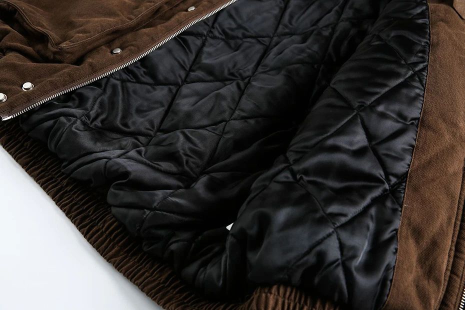 ?Mirrordust?Winter Jackets Men Thicken Warm Coat Vintage Loose Padded Jackets Big Pocket Fur Collar Jackets Outwear Unisex