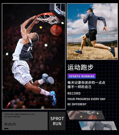 Hot shopping Teenage Men's Junior High School Student Fashion Trend Black Technology Sports Glow Men's Electronic Watch