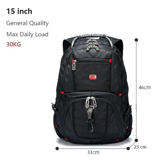 2025 Swiss-Multifunctional bags Durable 17 Inch Laptop Backpack, Travel Bag,College Bookbag,USB Charging Port,Water Resistant