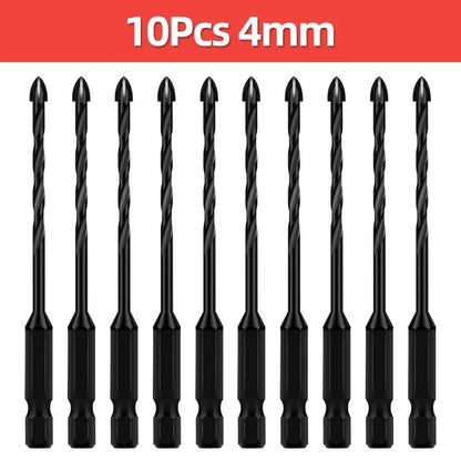 Cross Hex Tile Drill Bit For Glass Concrete Ceramic Tile Hole Opener Tunsten Carbide Hard Alloy Bits Set Tools 3 4 5 6 8 10 12mm