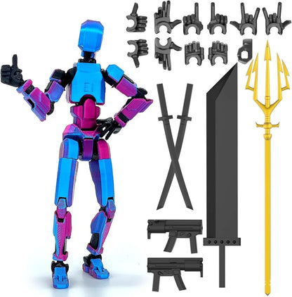 3D Printed Movable Shapeshift Robot Action Figuras 3rd Generation Lucky 13 Figure Toys Dummy DIY Mannequin Decompression Toys