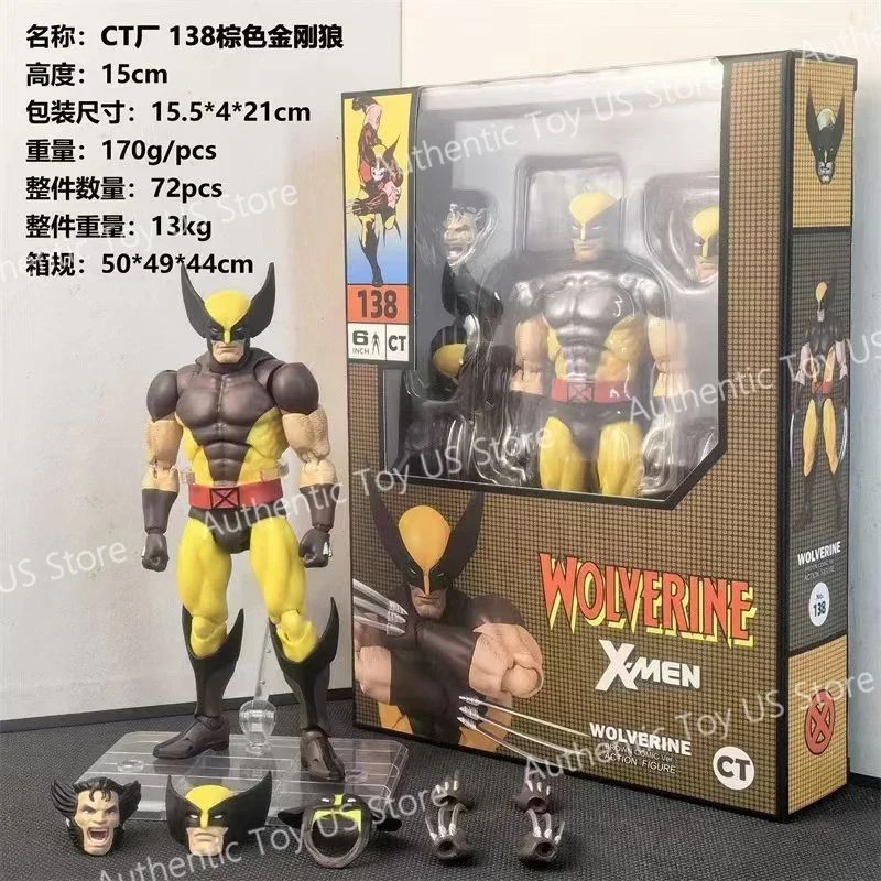 Original Ct Toys Wolverine Action Figure Deadpool Mafex 096 Figure Mafex138 X-Men Comic Version Figurine Collection Model Toys