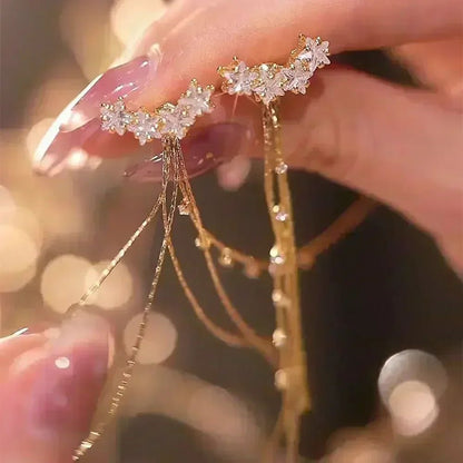 Brincos de Folhas Douradas com Cristal Verde para Mulheres Acessórios Diários de Individualidade Presentes de Joias para o Dia dos Namorados Aniversário