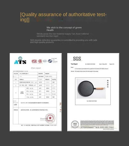 26cm Cast Iron Frying Pan Uncoated Non-stick Egg Pancake PanCrepe Maker Steak Frying Pot Gas Induction Cooker Kitchen Cookware
