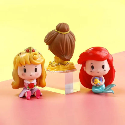 Disney Princesa Ariel Elsa Anna Bela Branca De Neve Cinderela Branca De Neve Fada Pvc Figura De Ação Boneca Decoração Brinquedos Para Crianças Presente