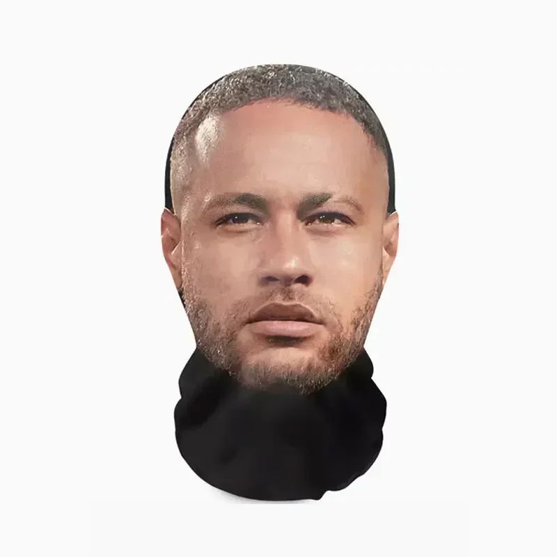 3D Funny Pattern Mesh Face Mask Head Cover Party Cosplay Props UV Protection Shield Neymar Pattern Headwear Novelty Supplies