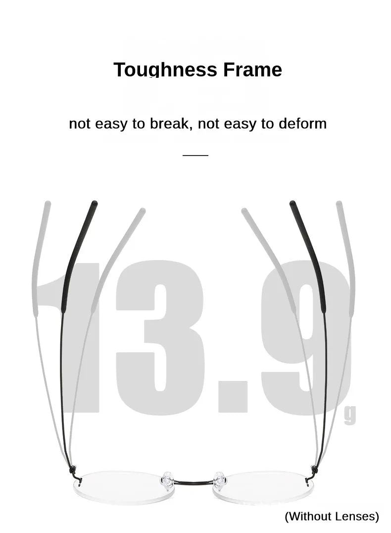 Round Blue Light Glasses Women Screwless Eyeglasses Frame Men 2025 New Women Round Denmark Korean Glasses Frame Vintage Eyewear